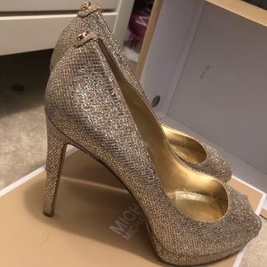 Michael Kors Erika platform glitter heel Sz9